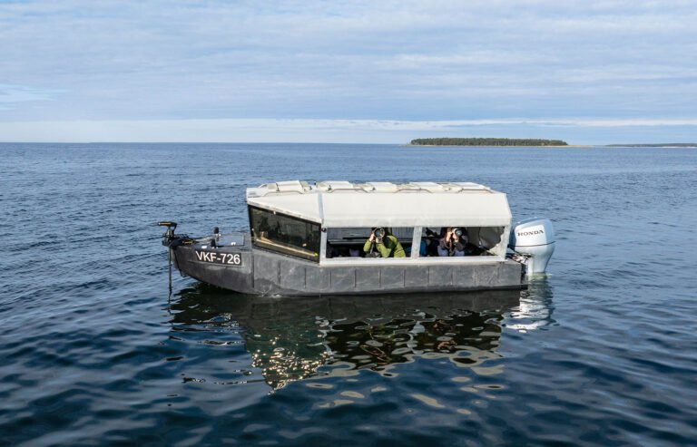 Our boat hide for photographing marine wildlife